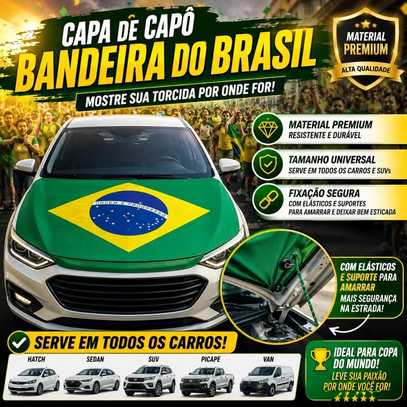 Capa Do Brasil Para Capô De Carro - Especial Copa Do Mundo