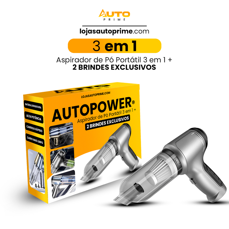 AutoPower® - Aspirador de Pó Portátil 3 em 1