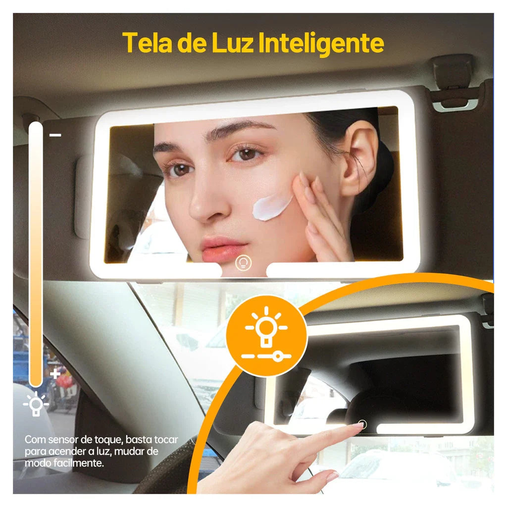 Espelho De LED Para Quebra-Sol