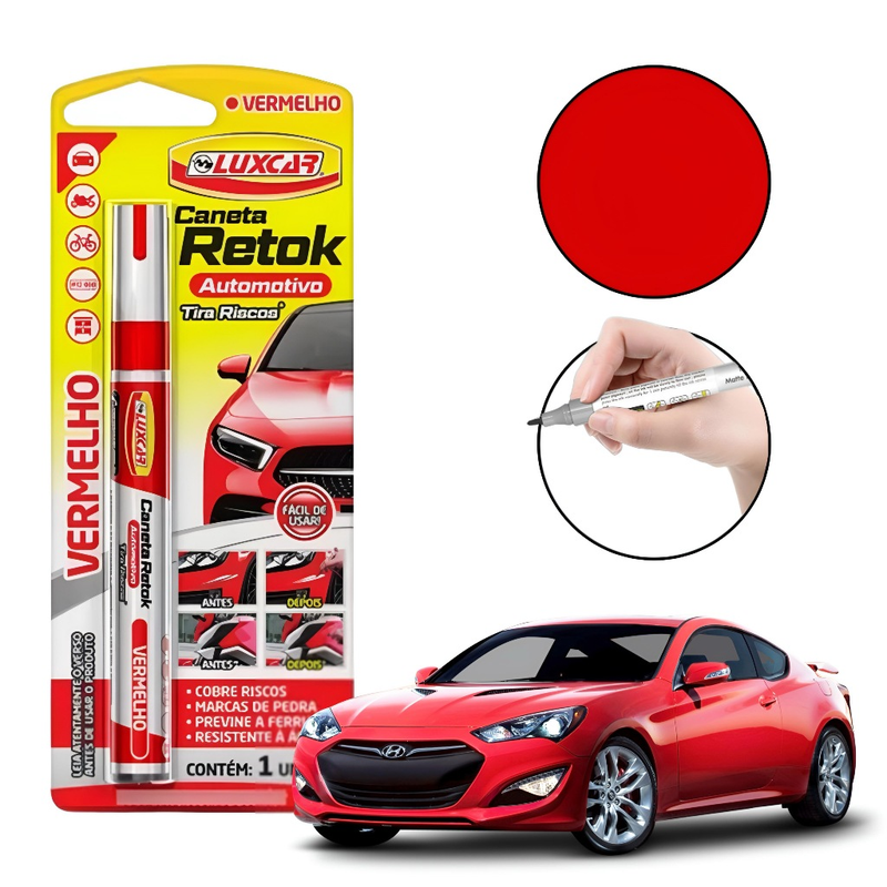 Caneta Reparadora De Pintura Luxcar - Tira Risco De Carro E Motos