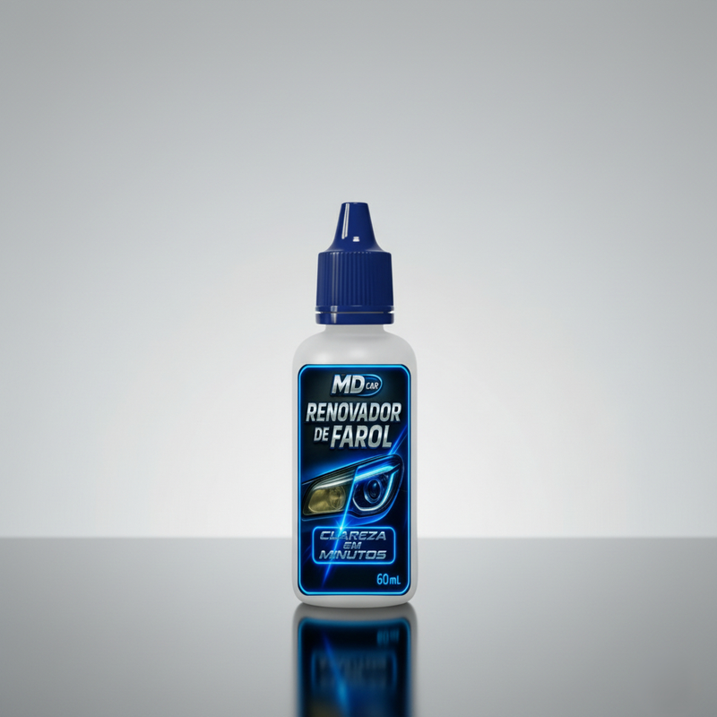 Revitalizador de Farol MD Car – Remove Amarelado, Fosco e Opacidade dos Faróis - 60 ml
